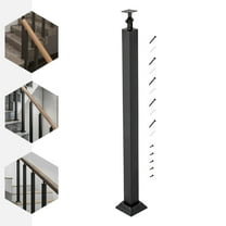 Miumaeov Iron Step Handrails Railing for 1-2 Step Handrail Indoor/Outdoor Deck Hand Rail