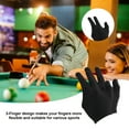 thumbnail image 6 of Gonipol Billiards Glove 2 Pcs Three Finger Pool Glove Universal Cue Sports Gloves Breathable Elastic Billiard Glove for Women or Men Left and Right Hand, 6 of 9