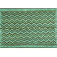 thumbnail image 1 of Ahgly Company Machine Washable Indoor Rectangle Southwestern Turquoise Blue Country Area Rugs, 2' x 4', 1 of 4