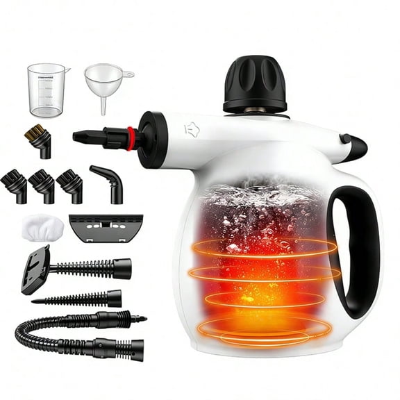 Portable Pressure Steam Cleaner With 12 Accessories Upholstered Furniture Steam Cleaner With Safety Lock For Home Floor Car