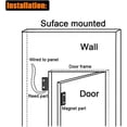 thumbnail image 4 of HUGFEGWE Side Wires NC Door Magnetic Contact Reed Switch Alarm Surface Mounted for Wooden Door/Window ABS Case White Color (5 Pack) U2536-16486, 4 of 5
