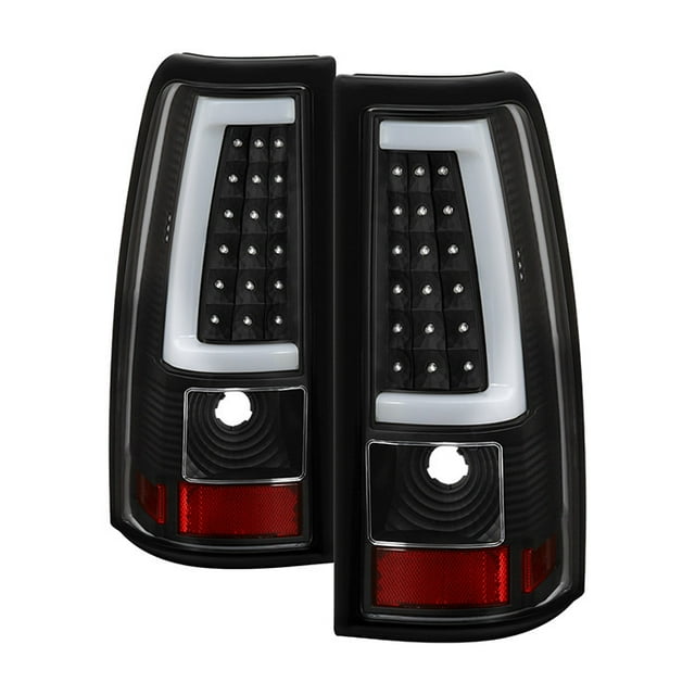 Xtune Assemblage de Feu Arrière 9048708 Version 3; LED; Lentille Claire; Boîtier Noir; Ampoules Rouge/blanches; Ensemble de 2