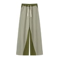 thumbnail image 4 of Tiweut Pantalon Décontracté pour Femmes Taille Haute Longue Jambe Grand Taille Élastique Extensible Bloc de Couleur Polyvalent Doux Long Pantalon Régulier Vert m, 4 of 5