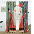 thumbnail image 2 of Cute Christmas Santa Claus Black Out Curtains 72 Inch Length Curtains for Sliding Glass Doors Bedroom Living Room 2 Pack, 2 of 6