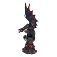 thumbnail image 3 of Fira Legendary Black Ember Dragon Perching On Volcanic Rocks with Lava Statue, 3 of 9