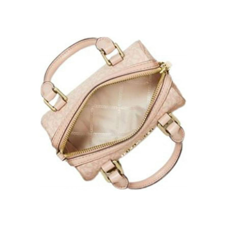 Michael Kors Womens Bedford Legacy Extra Small Logo Duffle Crossbody Bag  (Ballet) MK Signature 