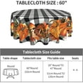 thumbnail image 3 of Fall Tablecloth Round 60 Inch Black White Buffalo Plaid Table Cloth,Stain Resistance Polyester Thanksgiving Day Pumpkin Harvest Table Covers for Kitchen Dining,Small Tablecloth for Party Picnic, 3 of 6