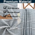 thumbnail image 4 of shiyou-Boho Striped Small Square Tablecloth 24x24 Inch, Premium Linen Blend with Cutwork Embroidery, Dustproof Washable Table Cover for Coffee Nightstand Sofa Side End Tables (Blue), 4 of 4