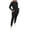 Outfits Sets - Black, variant on Maqroz Womens Ribbed Two Piece Lounge Sets Long Sleeve Pullover Hoodie Sweatshirts Tapered Sweatpants Casual Matching Tracksuit Outfits Trendy Sweatsuits for Daily