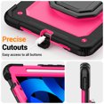 thumbnail image 7 of for iPad Air 5th/4th Generation 10.9 inch 2022/2020 Case, 360 Rotating Shockproof Cover with Stand, Handle, Shoulder Strap, Rose Panel, 7 of 7