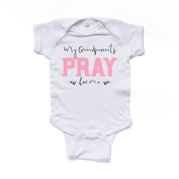 NanyCraft's My Grandparents Pray for Me Baby Girl Bodysuit