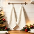 thumbnail image 4 of Christmas Snowflake Kitchen Towels Set of 2, Absorbent Decorative Hand Dish Towels, Festive Seasonal Towel for Kitchen Counter Cleaning & Holiday Gift Home Decor,23.6x15.7in, 4 of 6