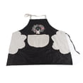 thumbnail image 1 of Diseño de uñas con estampado de cachorros, lavable a máquina para cocina y manualidades, delantal de cocina impermeable negro, 1 of 8
