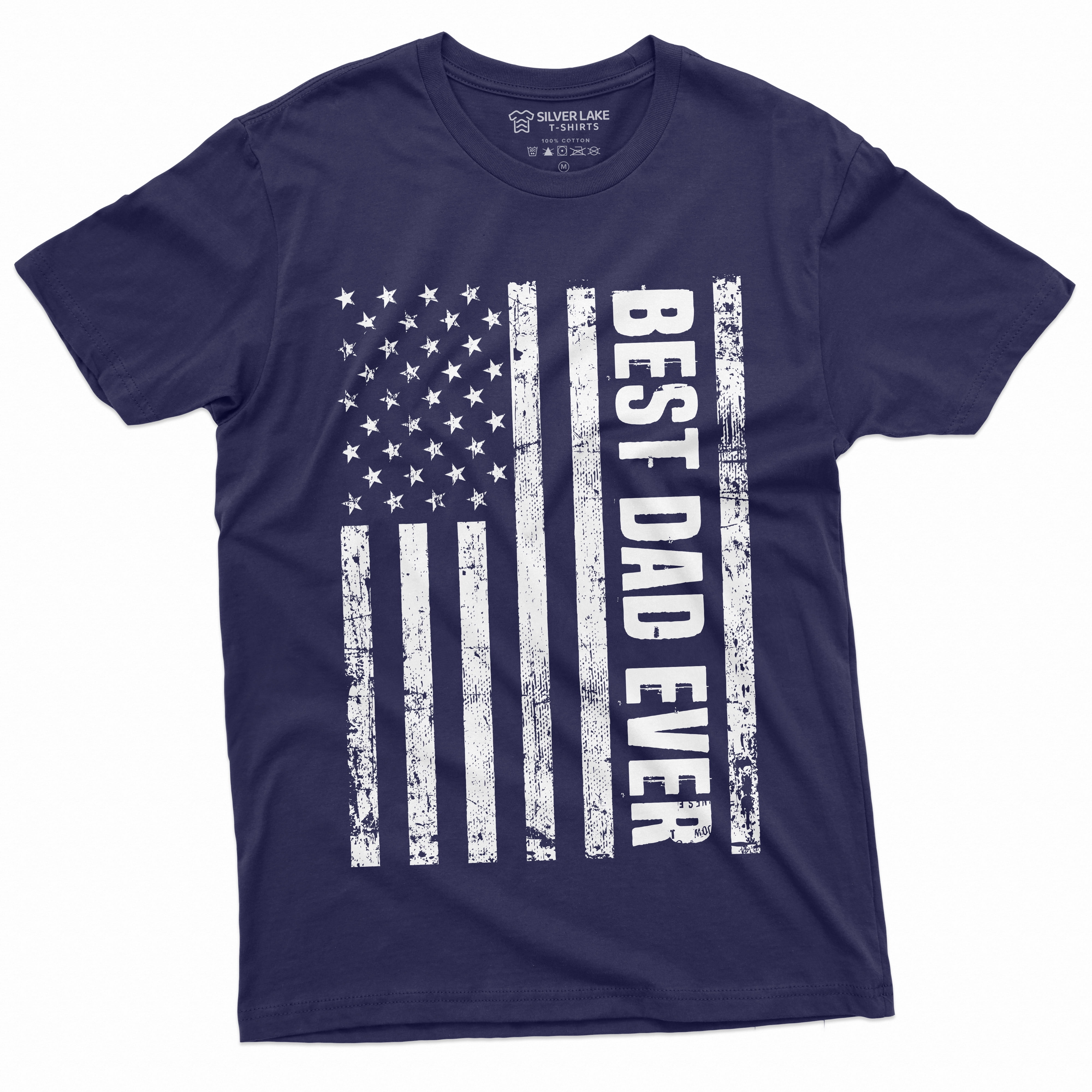 Men'S Best Dad Ever T-Shirt Father'S Day Daddy Usa Patriotic Tshirt ...