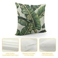 thumbnail image 4 of Creowell  Tropical Palm Leaves Throw Pillow Cover Banana Jungle Leaf Floral Pattern Fabric for Couch Bed Sofa Car Waist Cushion Cover Pillow Case 22x22in, 4 of 5