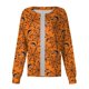 thumbnail image 4 of Women Long Sleeve Pattern Pocket Working Halloween Print Stand-up Collar Single-breasted Protective Overalls Cardigan Jacket Top, 4 of 4