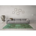 thumbnail image 3 of Ahgly Company Indoor Rectangle Persian Turquoise Blue Traditional Area Rugs, 7' x 9', 3 of 4
