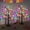 2pcs Multicolor, variant on Halloween Table Decor, 2 Pack 24 Inch Lighted Artificial Birch Tree, 48 LED Lights with Ghost Pumpkin Bat Eyeball Halloween Terror Indoor, Outdoor, Party Decor(Purple, Green, Orange, White Lights)