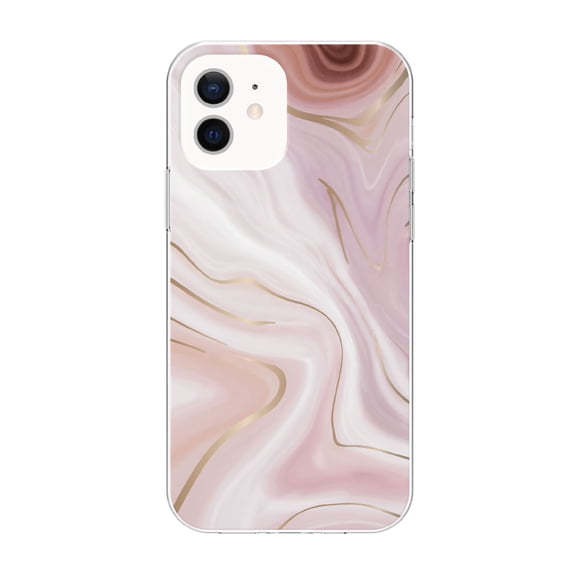 onn. Fashion Phone Case for iPhone 12 Pro / iPhone 12 - Pink Marble