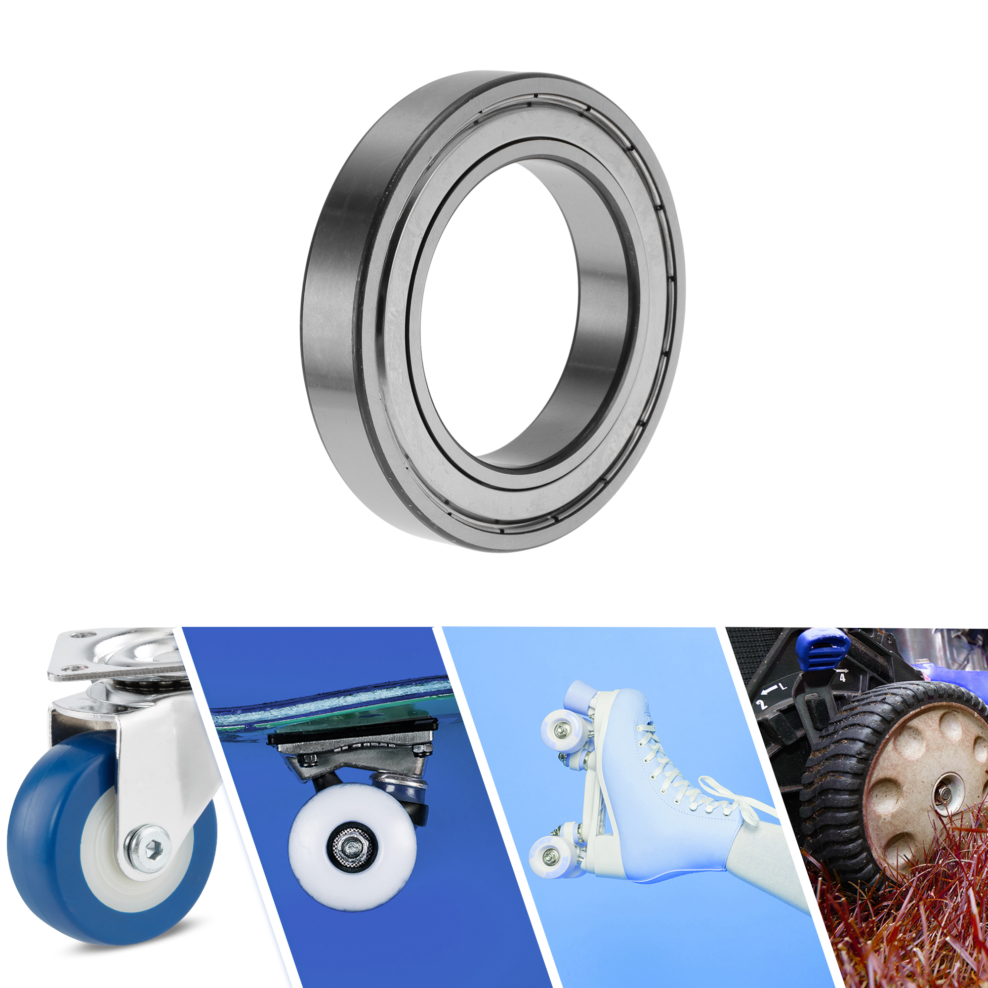 Unique Bargains 6014ZZ Deep Groove Ball Bearings 70x110x20mm P4 Double Metal Seal Lubricated Bearings 1 Pcs Car Silver Tone