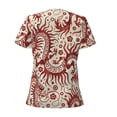thumbnail image 4 of Naloa Dragons1 Print T-Shirts Short Sleeve V Neck Tees for Women Fashion Tops Trendy Lightweight Soft Casual Summer Outfits Clothes, 4 of 5