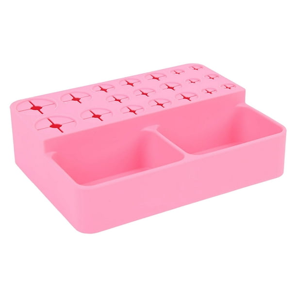 Estuche para brochas de maquillaje 2 en 1, organizador de escritorio, estante de almacenamiento, brochas de maquillaje portátiles, herramienta de aprendizaje para escritorio