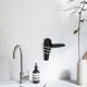 thumbnail image 2 of No Drill Wall Mounted Hair Dryer Holder Space Aluminum Gold Finish Bathroom Storage Rack, 2 of 4