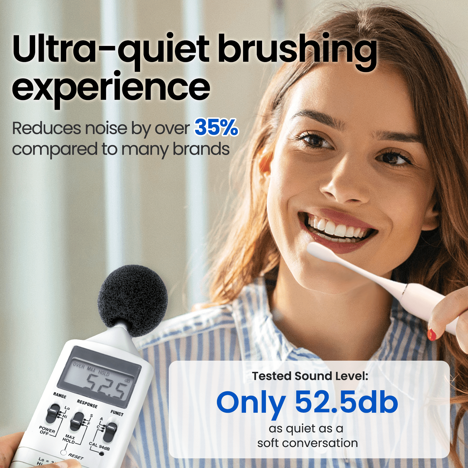 Marlincare Sonic Electric Toothbrush for Adults,10X more Plaque Removal,Travel Electric Toothbrush,Pink