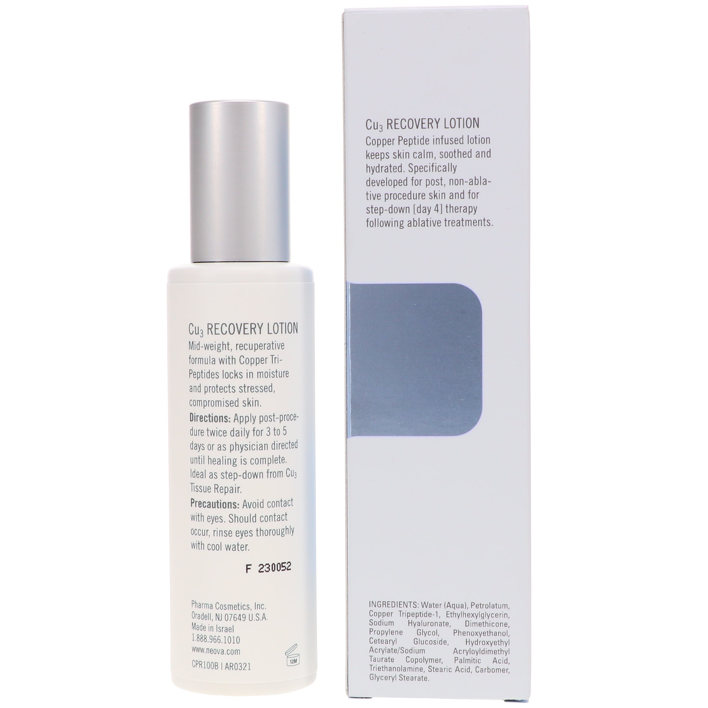 Neova Cu3 Recovery Lotion 3.4 oz