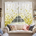 thumbnail image 4 of Swag Curtain Valances Yellow Polka Dots Swag Valances for Kitchen Windows Watercolor Abstract Art Short Topper Curtains Valance Tier Pair for Kitchen Bedroom Living Room Bathroom 28"x36", 4 of 8