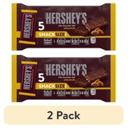 (2 pack) Hershey's, Milk Chocolate with Almonds Snack Size Candy, 0.45 oz, Bars (5 Ct)