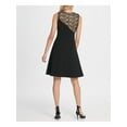 thumbnail image 2 of DKNY Womens Black Sleeveless Knee Length Fit + Flare Evening Dress Size: 12, 2 of 3