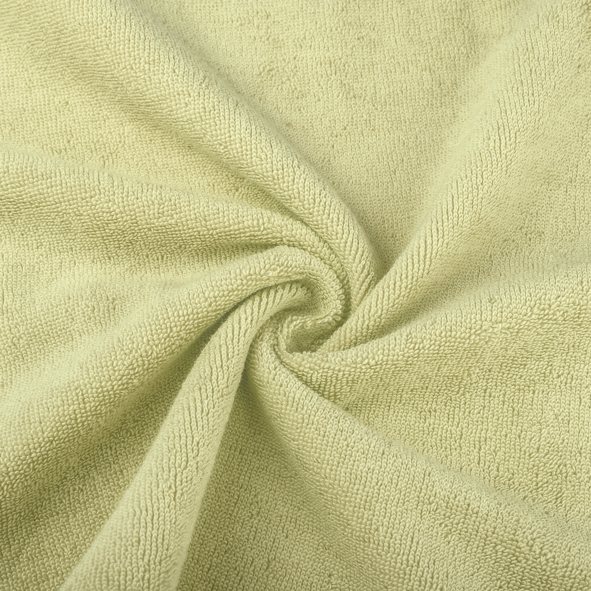 Unique Bargains Geometric Washcloths Set Cotton Bath Towels Low Lint Green