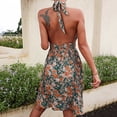 thumbnail image 4 of Vestido con cuello halter, vestido con cuello halter, vestido corto con cuello halter de moda, vestido corto con cuello halter y flores, fiel a su promesa, 4 of 7