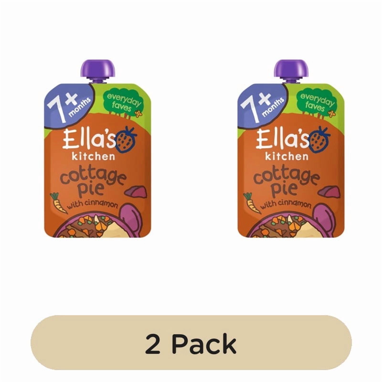 Ella's Kitchen Beef Cottage Pie Baby Food Pouch 7+ Months 130g, British Import (Pack of 2)