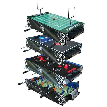 KICK Convoy 40" 4-in-1 Mini Tabletop Foosball Table (Blue)