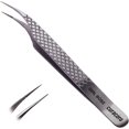 thumbnail image 1 of Curacoro Lash Tweezer - Professional & Precision Fiber Tip Grip Lash Tweezers for Eyelash Extensions, Multi Shapes & Purposes Tweezers for Volume, Isolation & Classic Lashes (Silver, Girl Boss), 1 of 8