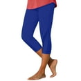 thumbnail image 2 of Capri Leggings for Women 2026 Summer Elastic High Waist Mesh Matchwork Casual Workout Cropped Yoga Pants, 2 of 9
