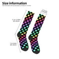 thumbnail image 2 of Rocae Rainbow Hearts for Novelty Casual compression Socks For Women Men Contrast Color Stockings, 2 of 6