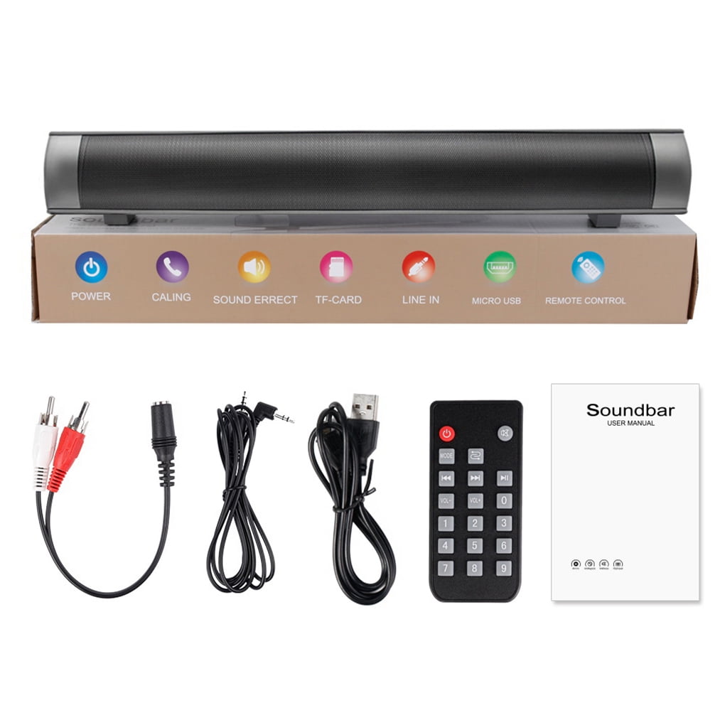 LP08 Soundbar Wireless Bluetooth Speaker Builtin Subwoofer Remote