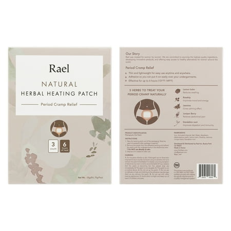 Rael Natural Herbal Heating Patch, 3 Patches