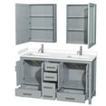 thumbnail image 5 of Wyndham Collection WCS141460DLGWCUNSMED Sheffield 60" Free Standing Double Basin Vanity, 5 of 7