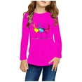 thumbnail image 2 of Long Sleeve Layering Tee Tops for Girls Long Sleeve Round-Neck Blouses & Shirts Girls Long Sleeve Prints Shirts Cute Crewnecks Tops Dressy Casual Blouses Clothes Pinks 11 Years, 2 of 5