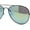 Gunmetal - Teal Mirror, variant on All Gold Mirror Iconic Tear Drop Air Force Officer Generals Sunglasses