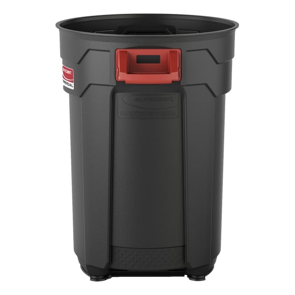 Suncast Commercial 44 Gallon Utility Trash Can Gray