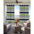 thumbnail image 2 of Minimalist Stripes Blackout Curtains for Bedroom Living Room, Navy Blue Grey Green Horizontal Stripe Modern 72 In Long Thermal Insulated Room Darkening Drapes Grommet Window Treatments, 52 x 72 In, 2 of 9