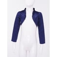 thumbnail image 2 of TiaoBug Wedding Flower Girls Shurg Bolero Cardigan Long Sleeve Princess Dress Cover-Up 3-12 Navy Blue 10, 2 of 7