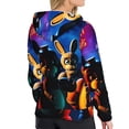 thumbnail image 4 of Lsque Five Nights At Freddy'S Pattern Casual Women's Hoodie,Hooded Sweatshirt with Kangaroo Pocket,Pullover Hoodie with Eye-catching Drawstrings-Medium, 4 of 8