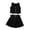Black, variant on Girls Uniform Skirts 2 Piece Sleeveless Button Down Vest Top A Line Pleated Skirt Set with Belt Outfits for Girls 3-4 Years