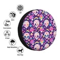 thumbnail image 4 of Zufioo cute rainbow mushroom Skull Print Car Tire Dust Cover, Adjustable Tire Protector Cover Anti-UV, Car Accessories for Trucks, SUVs, Vans-16 inch, 4 of 6